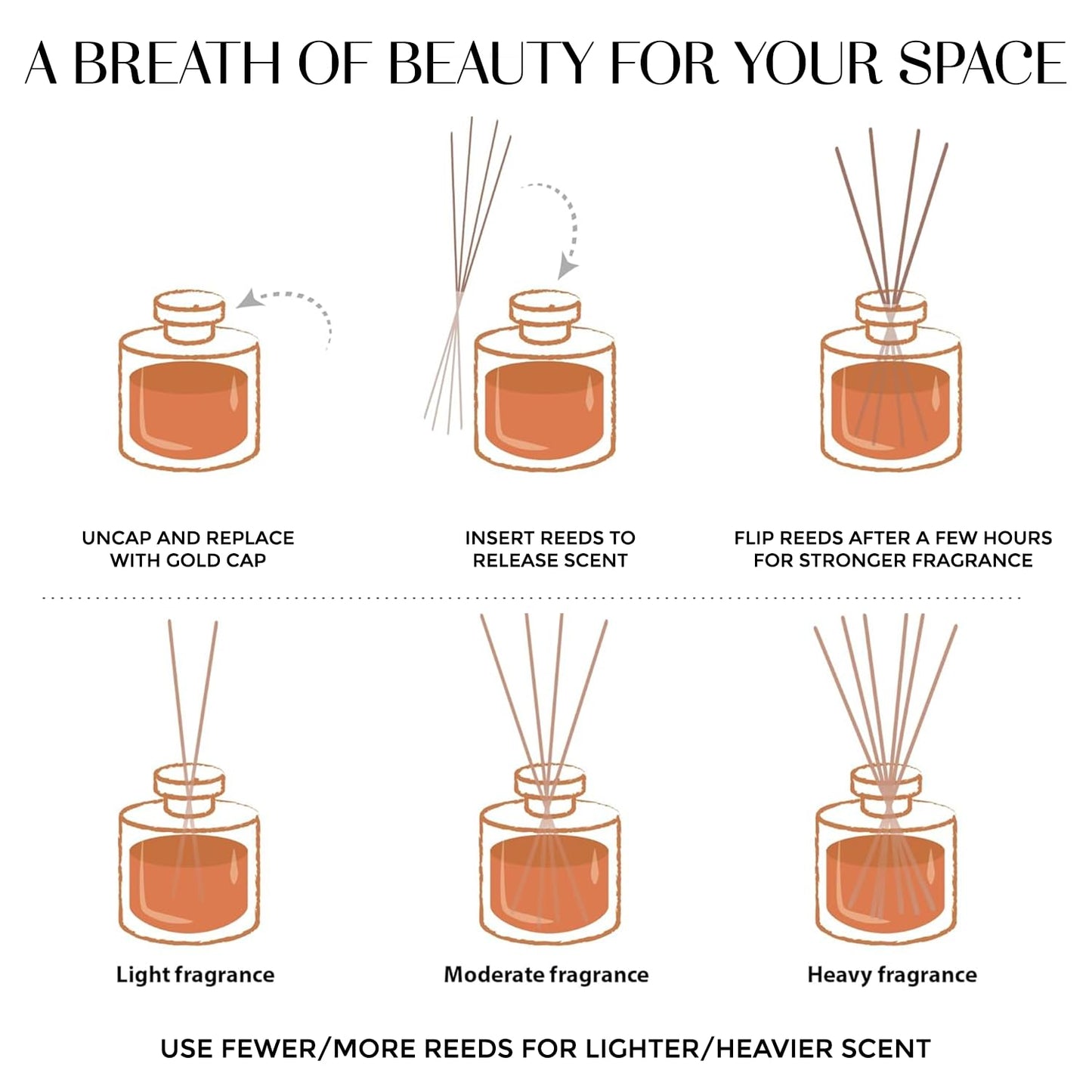 Welburn Veda&Co® Temple Bells Scented Reed Diffuser – 100ml | Includes 6 Free Reeds | Ready-to-Use Oil Blend | Fragrance That Inspires Positivity | Home & Office Décor