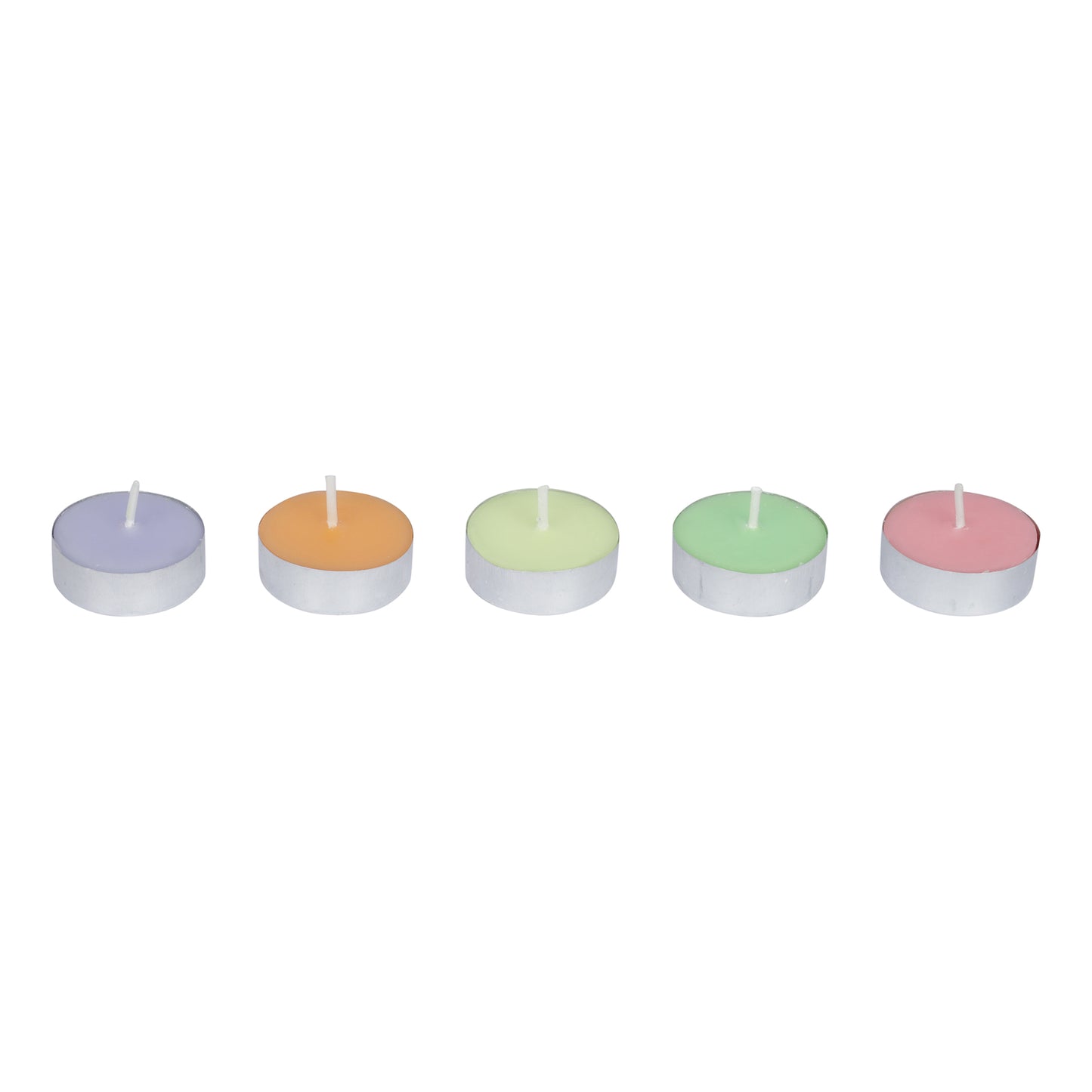 Scented Multicolor Tealight Candles - Pack of 25 (4-Hour Burning Time)