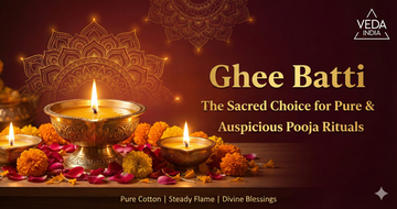 Ghee Batti made from pure cotton for daily pooja and auspicious rituals
