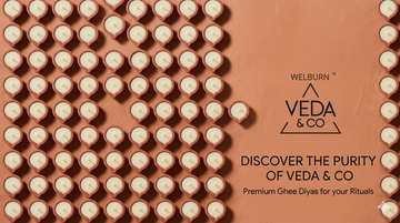 Pack of pure cow ghee clay diyas ready to use for puja — Veda & Co