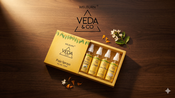 Veda & Co puja spray combo pack neatly presented as a Diwali gift — Veda & Co