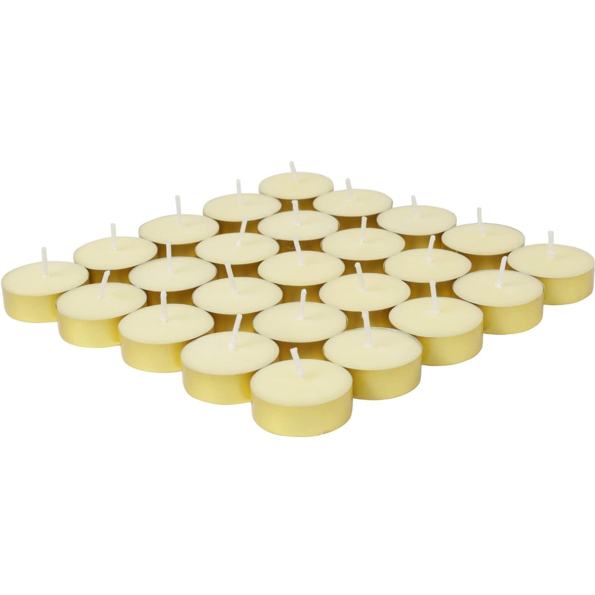 Ghee Tealight Candles, Gold Cup (Pack of 25)