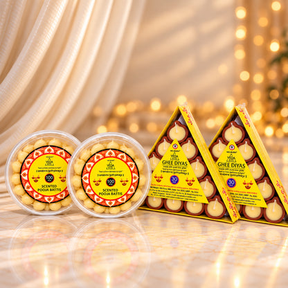 Ghee Diya (60pc) & Ghee Batti (200pc) Combo