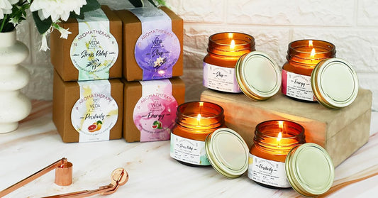 Welburn Veda&Co® Scented Wax Candle – Energy | Aromatherapy Jar Candle for Home Décor | Soothing Scents to Enhance Mood & Space | 35-Hour Burn | 141g