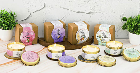 Welburn Veda&Co® Scented Wax Candle – Energy Boost | Aromatherapy Travel Tin Candle | Soy Wax | Home Décor Essential | 15-Hour Burn | 85g