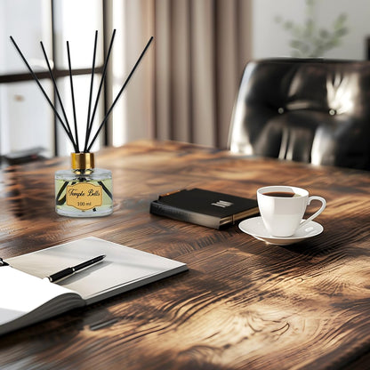 Welburn Veda&Co® Lavender Scented Reed Diffuser – 100ml | Includes 6 Free Reeds | Ready-to-Use Oil Blend | Fragrance That Inspires Positivity | Home & Office Décor