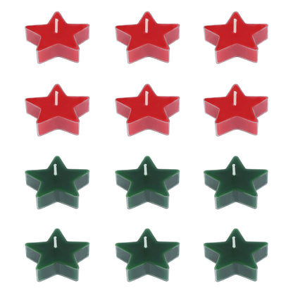 Welburn Veda&Co® Polycup Star Candles - Pack of 12 | Decoration Items | Scented Candles Set for Dinner, Home Decor, Ofiices | Burns Upto 3 Hr | Smokeless Candles