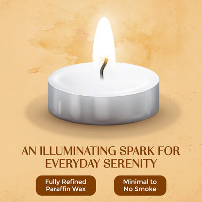 Welburn Veda&Co® Wax Unscented Tealight Candles Pack of 50 for Diwali Decoration | Long Burning | Paraffin Free & Smokeless | Candles for Home Decor, Offices,Parties,Dining & Special Occasions