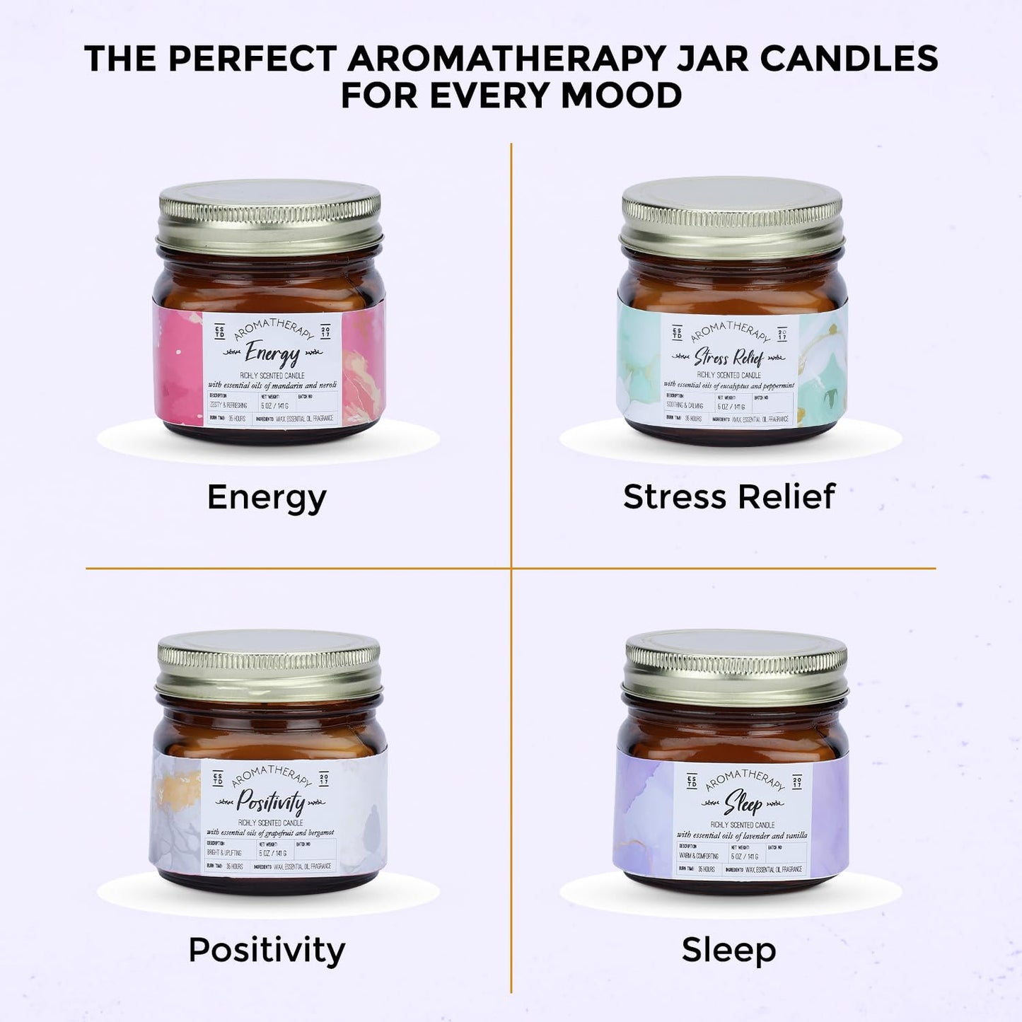 Welburn Veda&Co® Scented Wax Candle - Induces Sleep | Aromatherapy Jar Candle for Home Decor | Enhance Your Mood | Enhance Your Space with Soothing Scents (35 Hours Burn Time, 141gm),