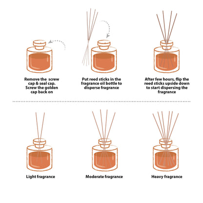 Welburn Veda&Co® Lavender Scented Reed Diffuser – 100ml | Includes 6 Free Reeds | Ready-to-Use Oil Blend | Fragrance That Inspires Positivity | Home & Office Décor