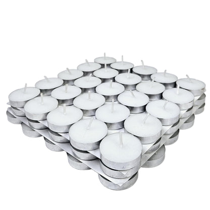 Welburn Veda&Co® Wax Unscented Tealight Candles Pack of 75 for Diwali Decoration | Burns Up to 2 Hours | Paraffin Free & Smokeless | Candles for Home Decor, Offices & Special Occasions