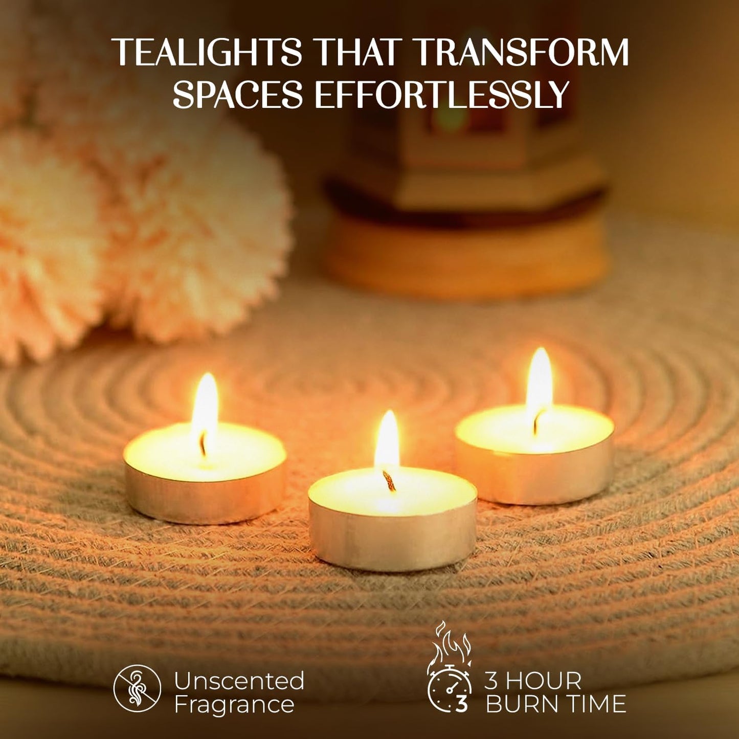 Welburn Veda&Co® Wax Unscented Tealight Candles Pack of 500 for Diwali Decoration | Burn Upto 3 Hour | Paraffin Free & Smokeless | Candles for Home Decor, Office & Special Occasions