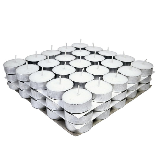 Welburn Veda&Co® Wax Unscented Tealight Candles Pack of 75 for Diwali Decoration | Burn Upto 4 Hour | Paraffin Free & Smokeless | Candles for Home Decor, Office & Special Occasions