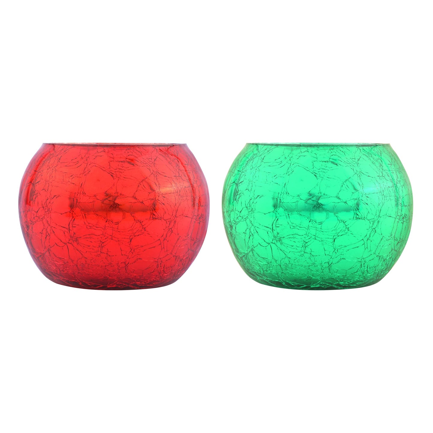 Welburn Veda&Co® Colored Crackle Jar Candles – Pack of 2 | 12-Hour Burn | Scented Candles for Home, Office & Gifts | Perfect for Couples, Husband & Wife