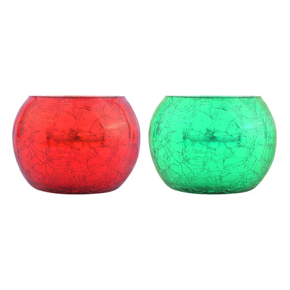 Welburn Veda&Co® Colored Crackle Jar Candles – Pack of 2 | 12-Hour Burn | Scented Candles for Home, Office & Gifts | Perfect for Couples, Husband & Wife