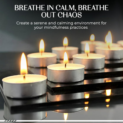 Welburn Veda&Co® Wax Unscented Tealight Candles Pack of 50 for Diwali Decoration | Long Burning | Paraffin Free & Smokeless | Candles for Home Decor, Offices,Parties,Dining & Special Occasions