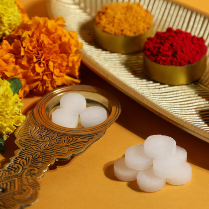 Welburn Veda&Co® Pure Camphor Tablets – 100 Pieces (Pack of 2) | Natural Kapoor for Puja & Hawan | Long-Lasting Camphor Tablets with Refreshing Aroma for Meditation, Spiritual Use & Home Fragrance