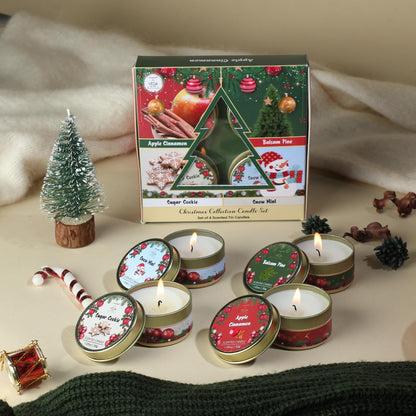 Welburn Veda&Co® Mini Tin Candles for Gift | Set of 4 Burns 7 Hr | Scented Aromatic Fragrance Candles | Scented Tin Candles for Gifting & Home Décor | Gift Ideas for Couple