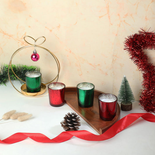 Welburn Veda&Co® Poured Votive Scented Candles – Pack of 4 | 15-Hour Burn | 100% Refined Paraffin Wax | Smokeless | Perfect for Home, Office & Gift Décor