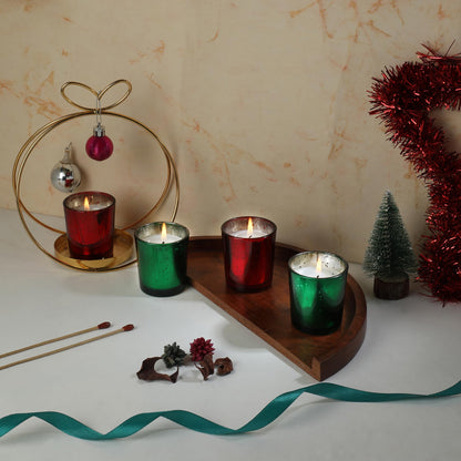 Welburn Veda&Co® Poured Votive Scented Candles – Pack of 4 | 15-Hour Burn | 100% Refined Paraffin Wax | Smokeless | Perfect for Home, Office & Gift Décor