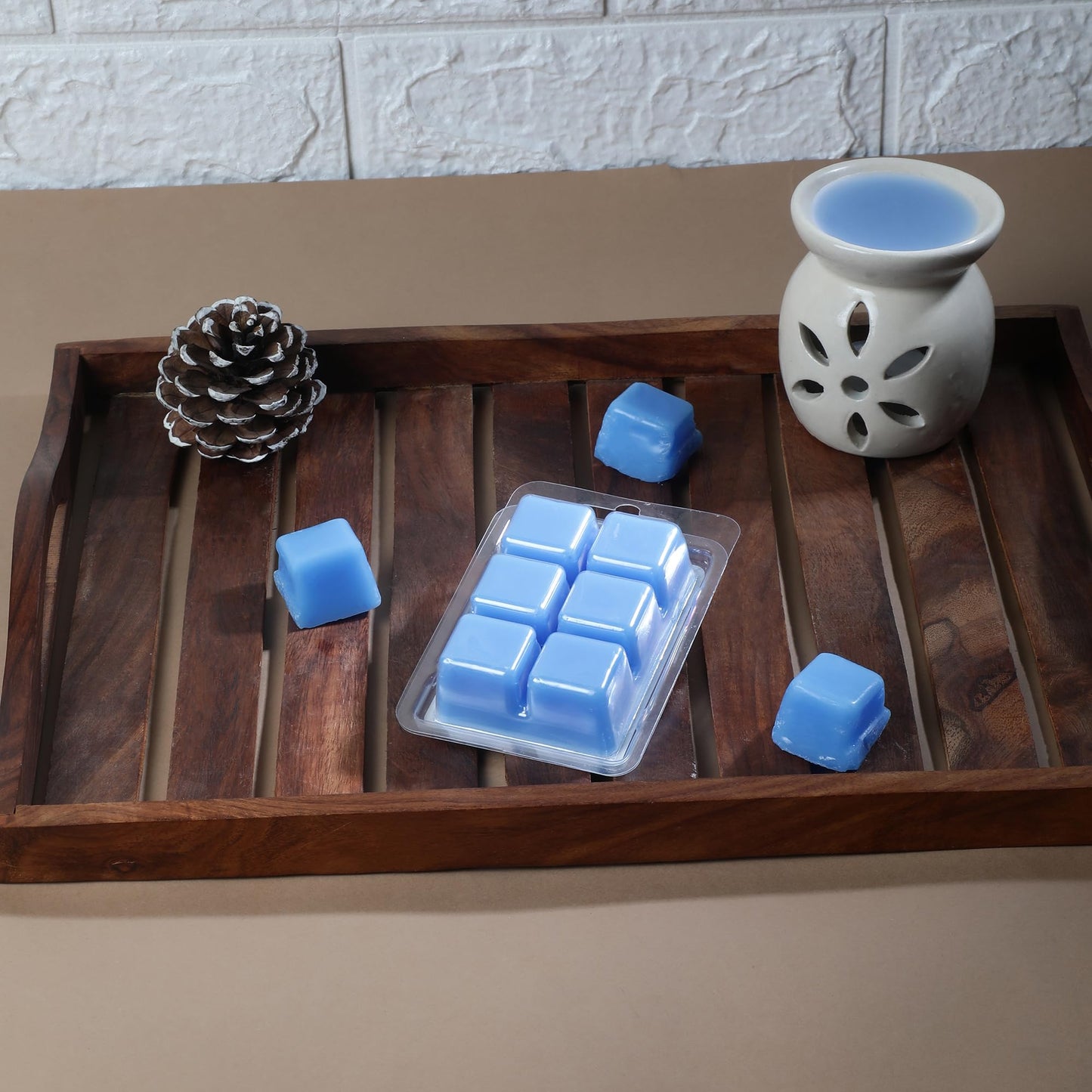 Welburn Veda&Co® Ceramic Burner | Aromatherapy Diffuser Set with Well Designed Ceramic Burner | Highly Scented Wax Melts & Tealights | Home Decorative | Upto 30 uses (Stress Relief)