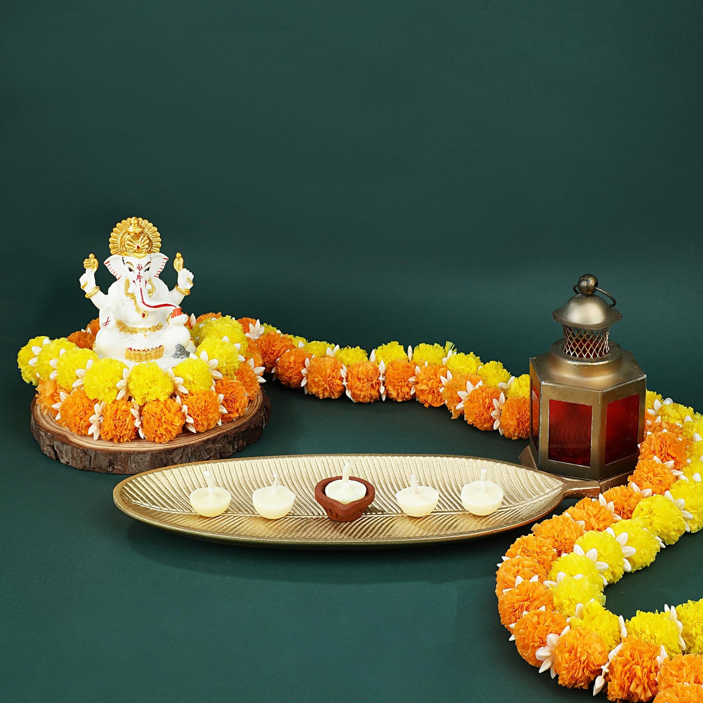 Welburn Veda&Co® Scented Batti for Puja(60 Pieces), Diya Batti with Cotton Wick, 30 Minutes Burning Time, Ghee Blended Ready to Use Diyas, Premium Puja Fragrance Two Month Pack, Home & Temple