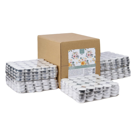 Welburn Veda&Co® Wax Unscented Colored Tealight Candles Pack of 500 for Diwali Decoration | Burn Upto 2 Hour | Paraffin Free & Smokeless | Candles for Home Decor, Office & Special Occasions