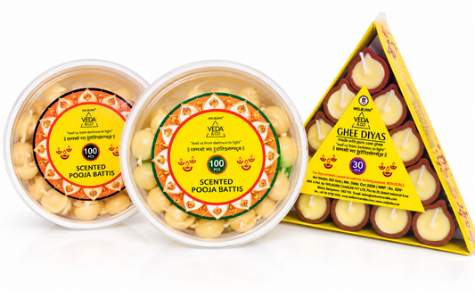 Ghee Diya (30pc) & Ghee Batti (200pc) Combo