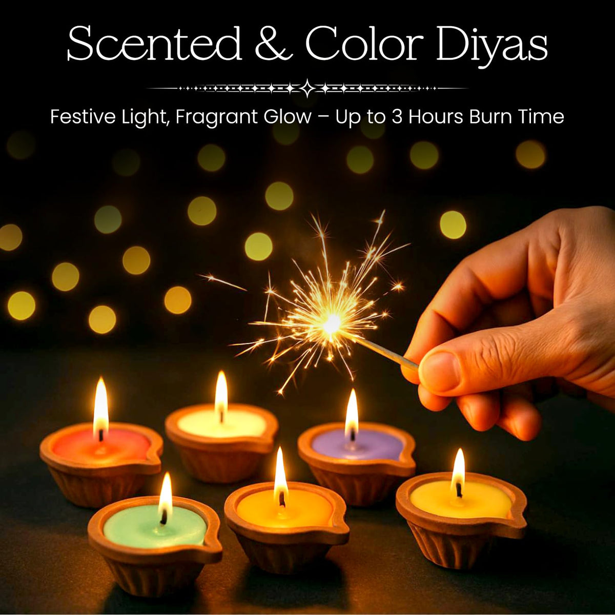 Diwali Diya for Pooja, Multicolored (18 Pieces)