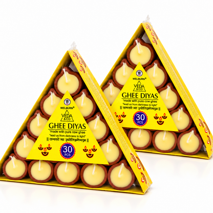 Ghee Diya (60pc) & Ghee Batti (200pc) Combo