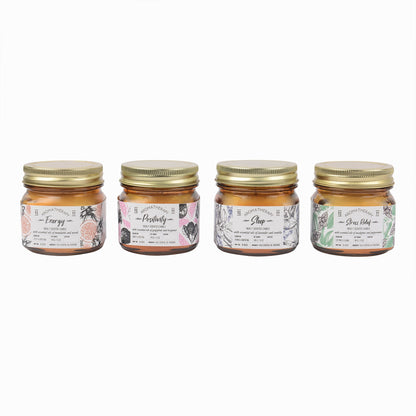 Copy of Scented Wax Candle - Set of 4 (35 Hours Burn Time, 141gm), Aromatherapy Jar Candles Induces Energy, Positivity, Sleep & Stress Relief, Fully Refined Paraffin Wax, for Home Décor