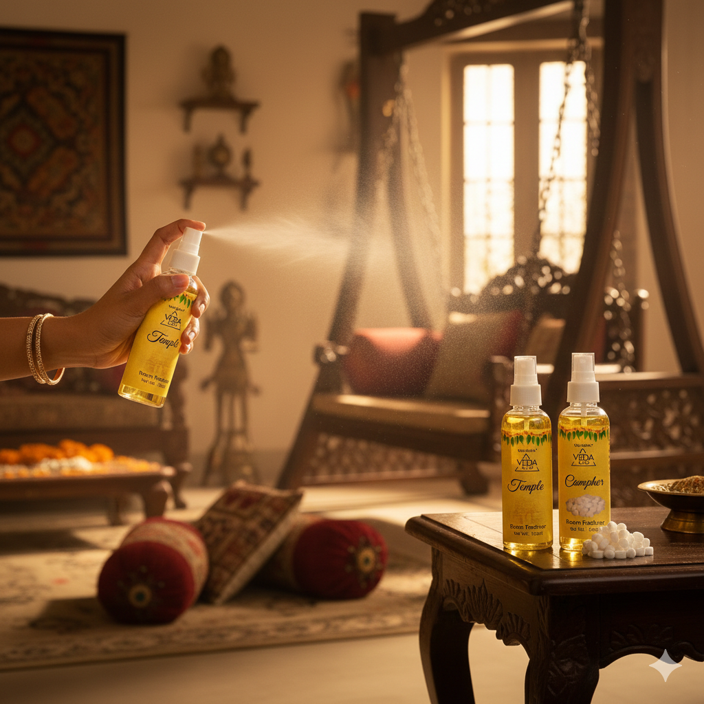 Camphor & Temple aqua-based puja spray product display