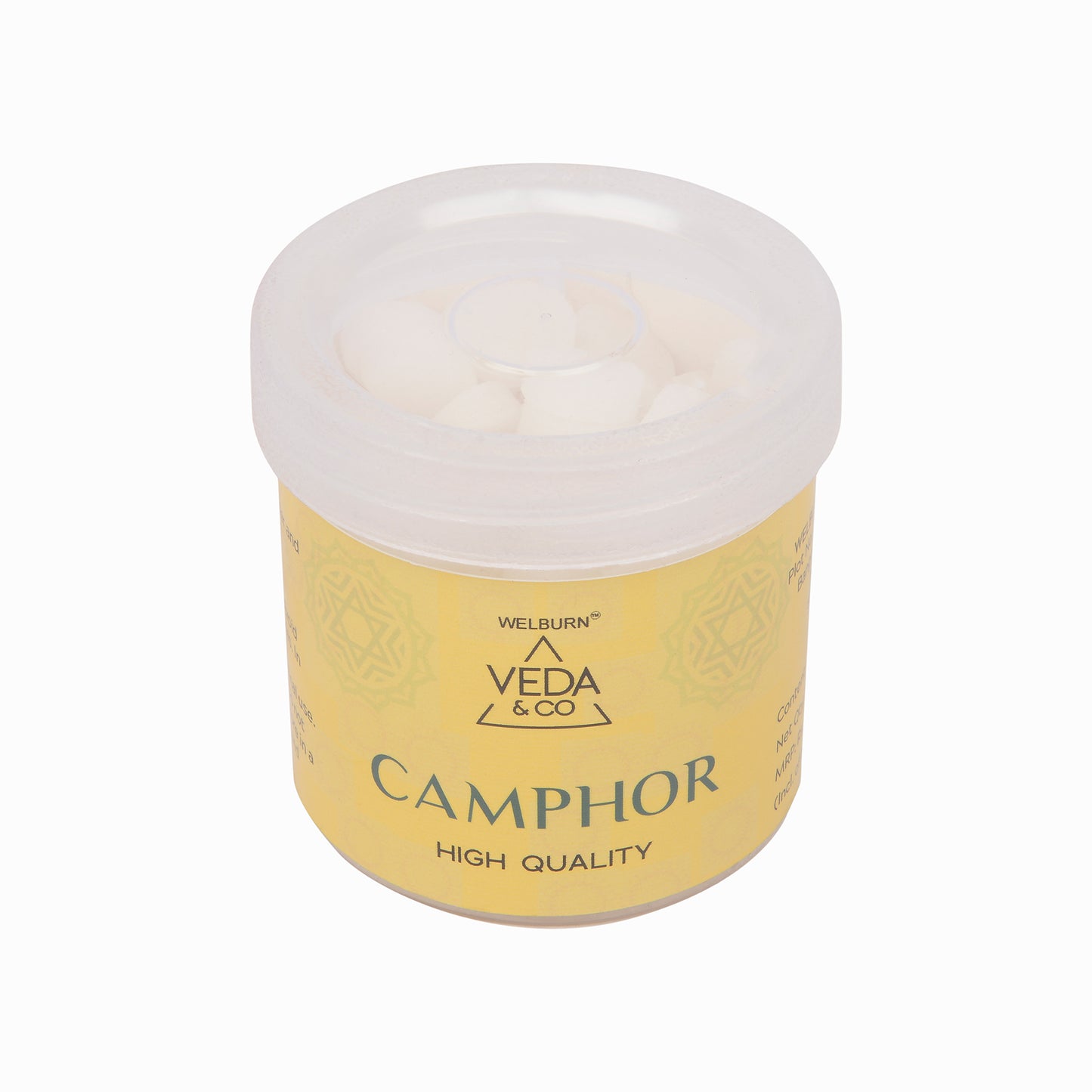 Welburn Veda&Co™ Pure Camphor - 200 Pieces, Camphor Tablets for Pooja, Meditation, Spirituality & Other Religious Rituals, Refreshing Fragrance, No Chemicals, Toxin Free