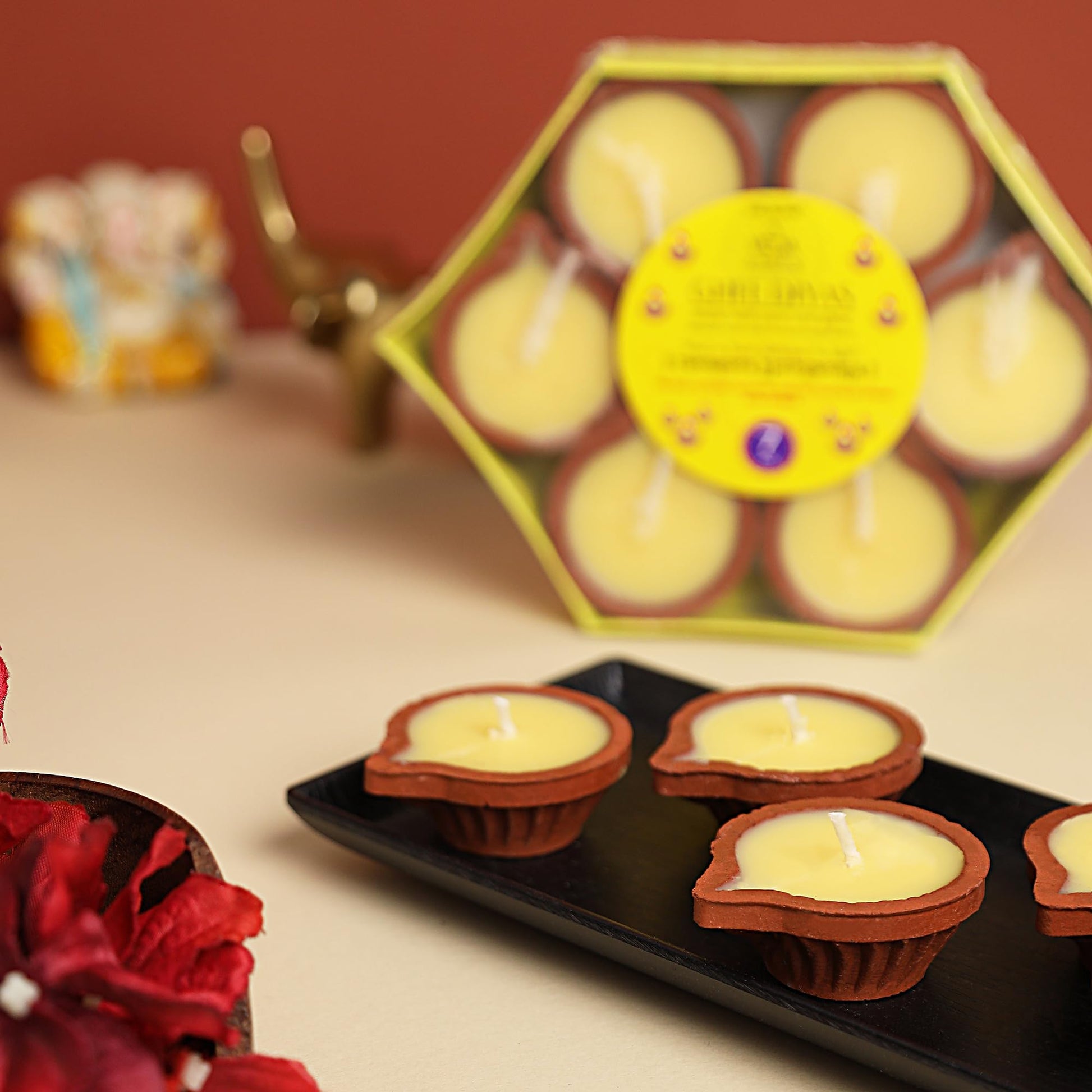 cow ghee diya set of 7 for pooja rituals