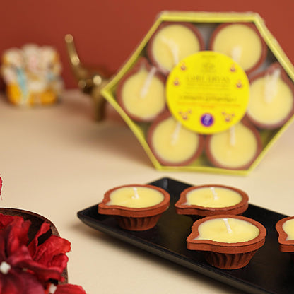 cow ghee diya set of 7 for pooja rituals
