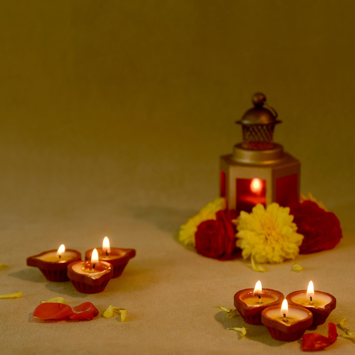 ghee diya for puja pack of sixty clay diyas