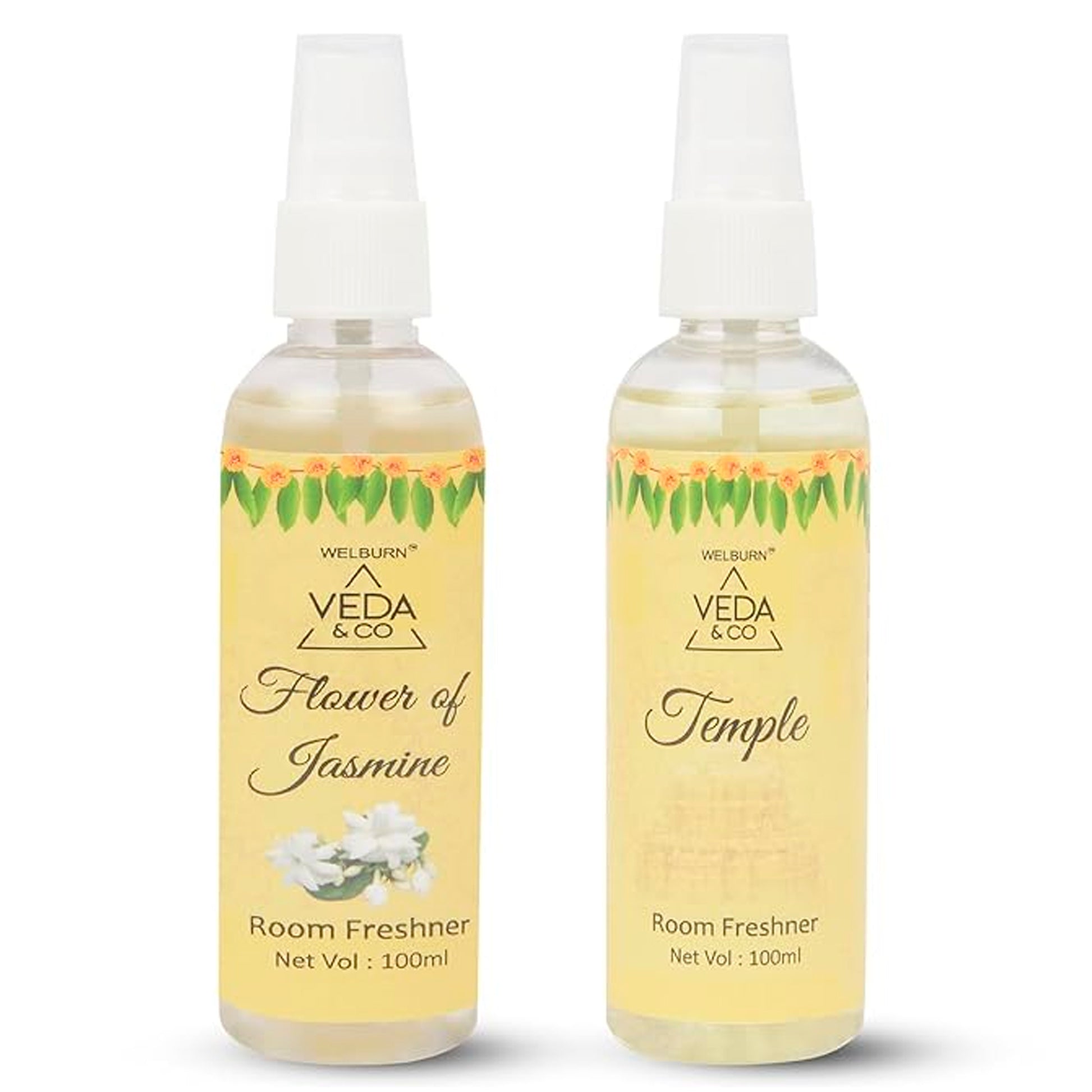 Jasmine flower puja fragrance spray close-up lifestyle shot