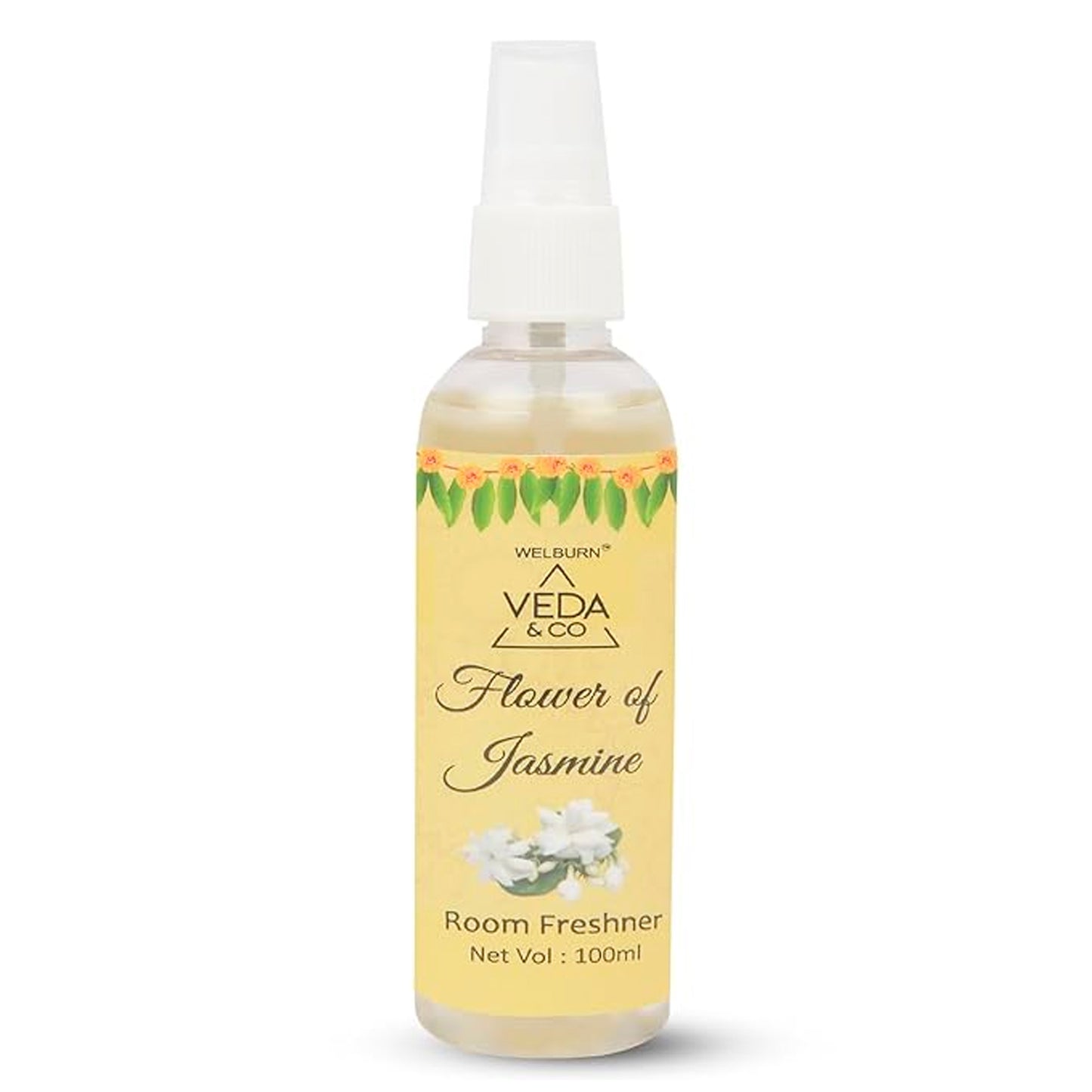 Jasmine flower puja room freshner spray close-up lifestyle shot