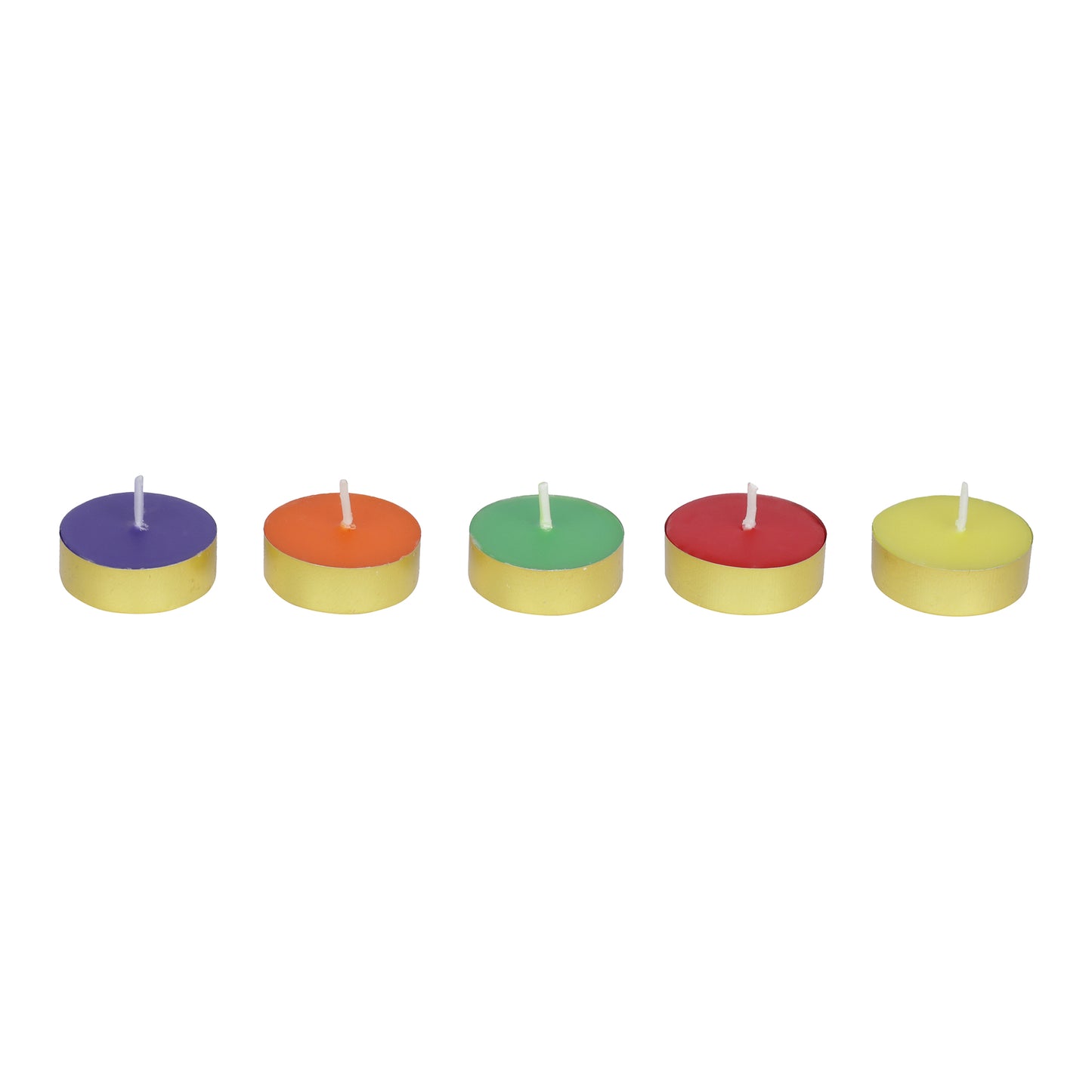 Welburn Veda&Co™ Pooja Lites - Pack of 25, Upto 4 Hours Burning Time, Diyas Made with Deepam Oils and Blend of Natural Waxes, Temple Bells Fragrance for Puja, Pooja, Home & Temple (Multicolor)