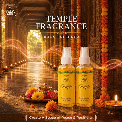 Combo - Pure Cow Ghee Diya (60 pcs) Tealight Candles (100 pcs) & Temple Fragrance Puja Spray
