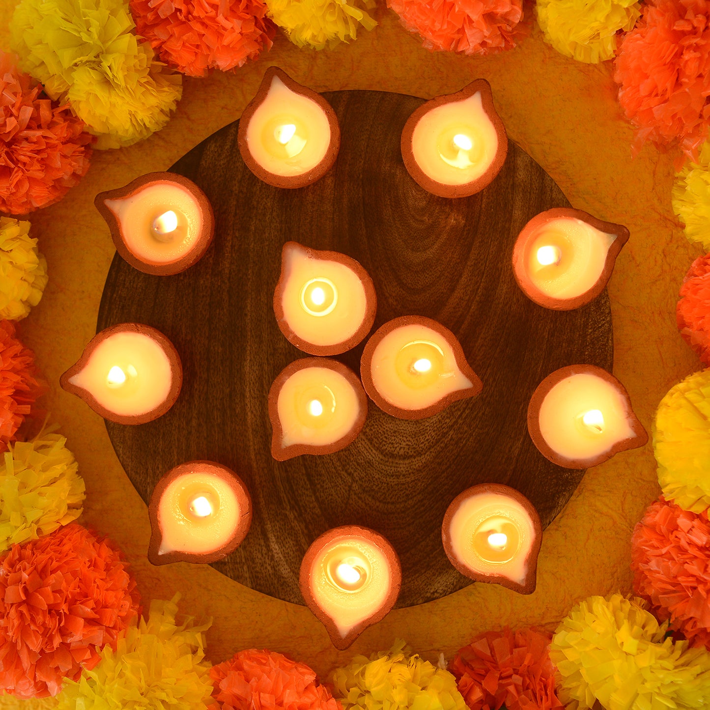 pure cow ghee diya with 30 pieces and long burn time