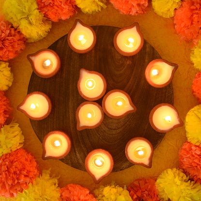 pure cow ghee diya with 30 pieces and long burn time