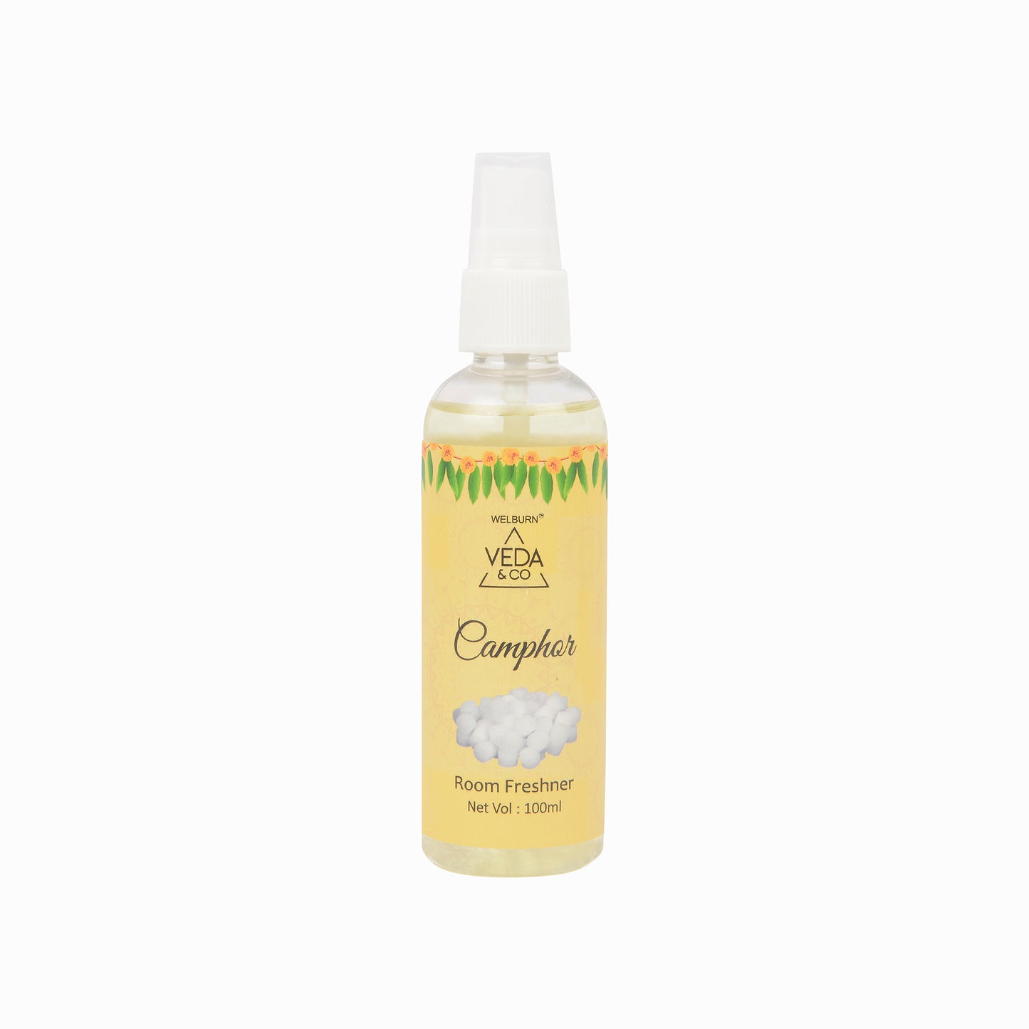 Room freshener puja spray set of 4 placed in home puja room