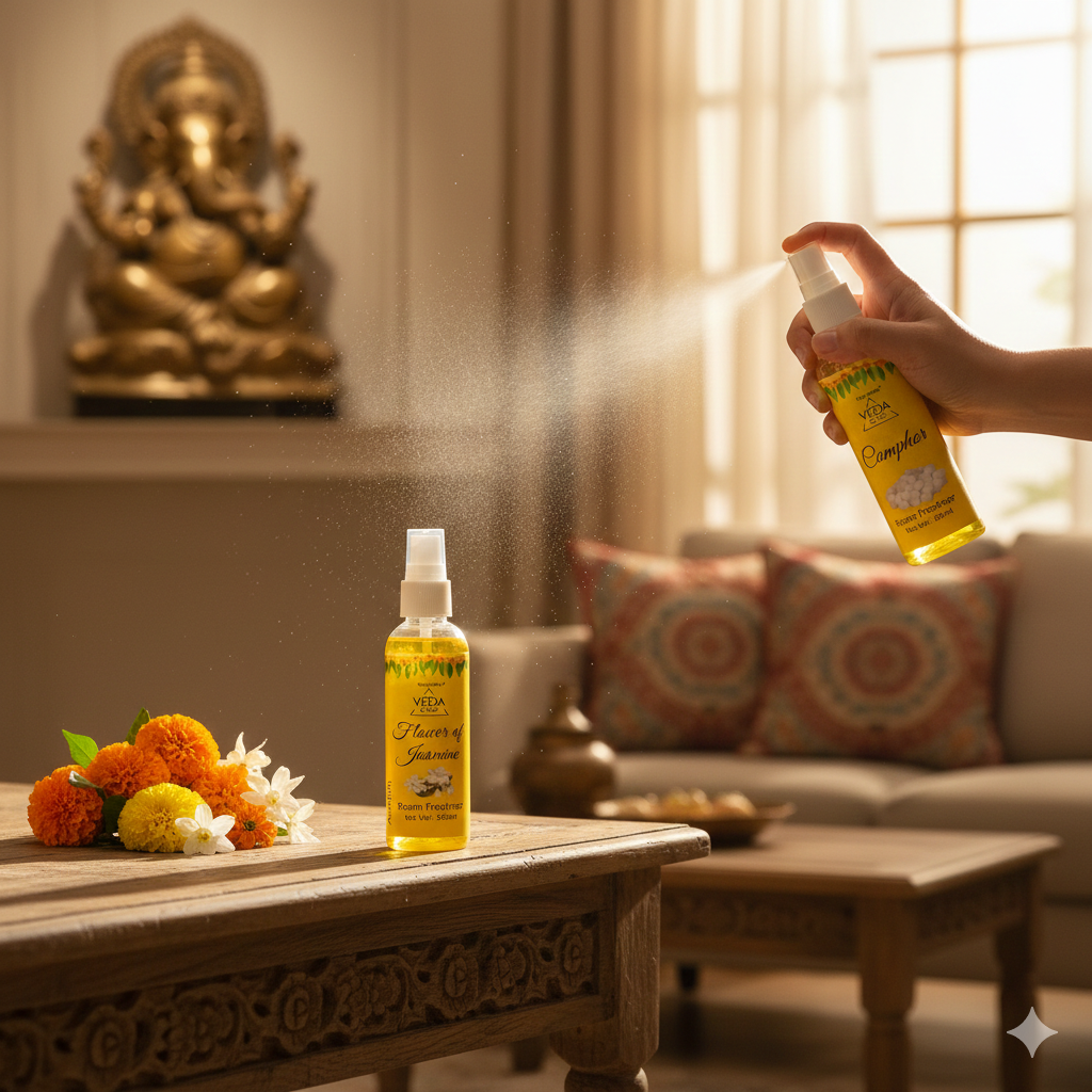 Jasmine Fragrance Room Freshener & Camphor Fragrance Room Freshener - (100ml each)