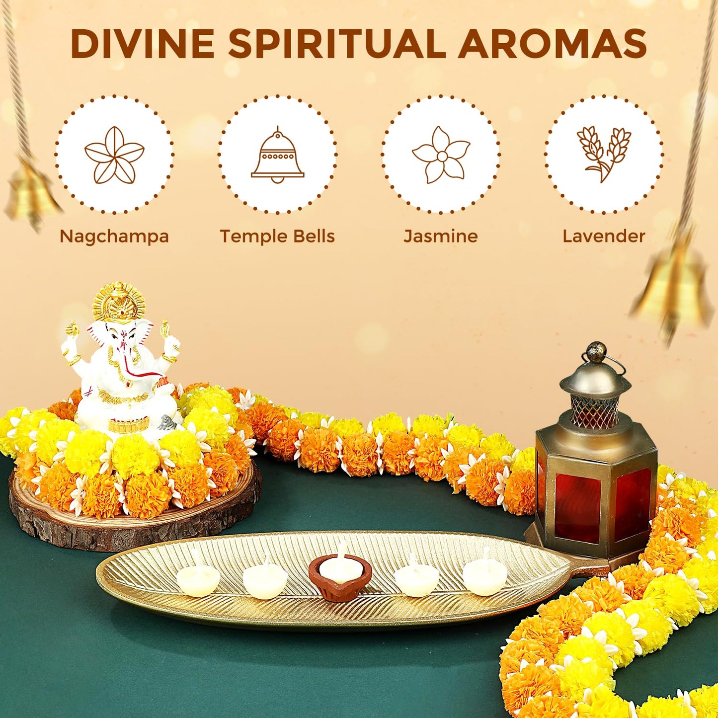 Smoke free nagchampa ghee batti diya