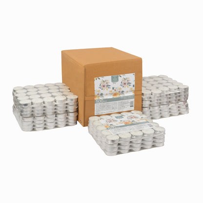 single white wax tealight candle close view