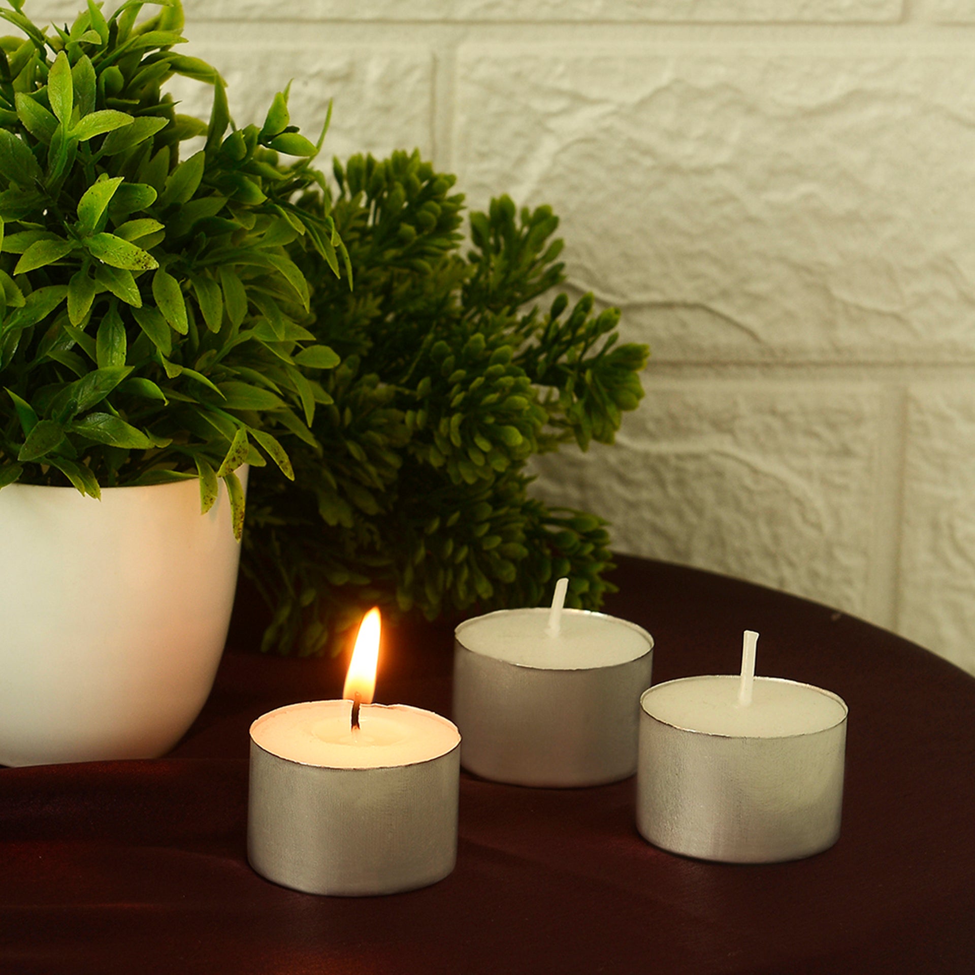 Welburn Veda&Co™ Tealight - Set di 50 candele al burro di ghee, fino a 4 ore di combustione, puro burro di mucca chiarificato, senza paraffina