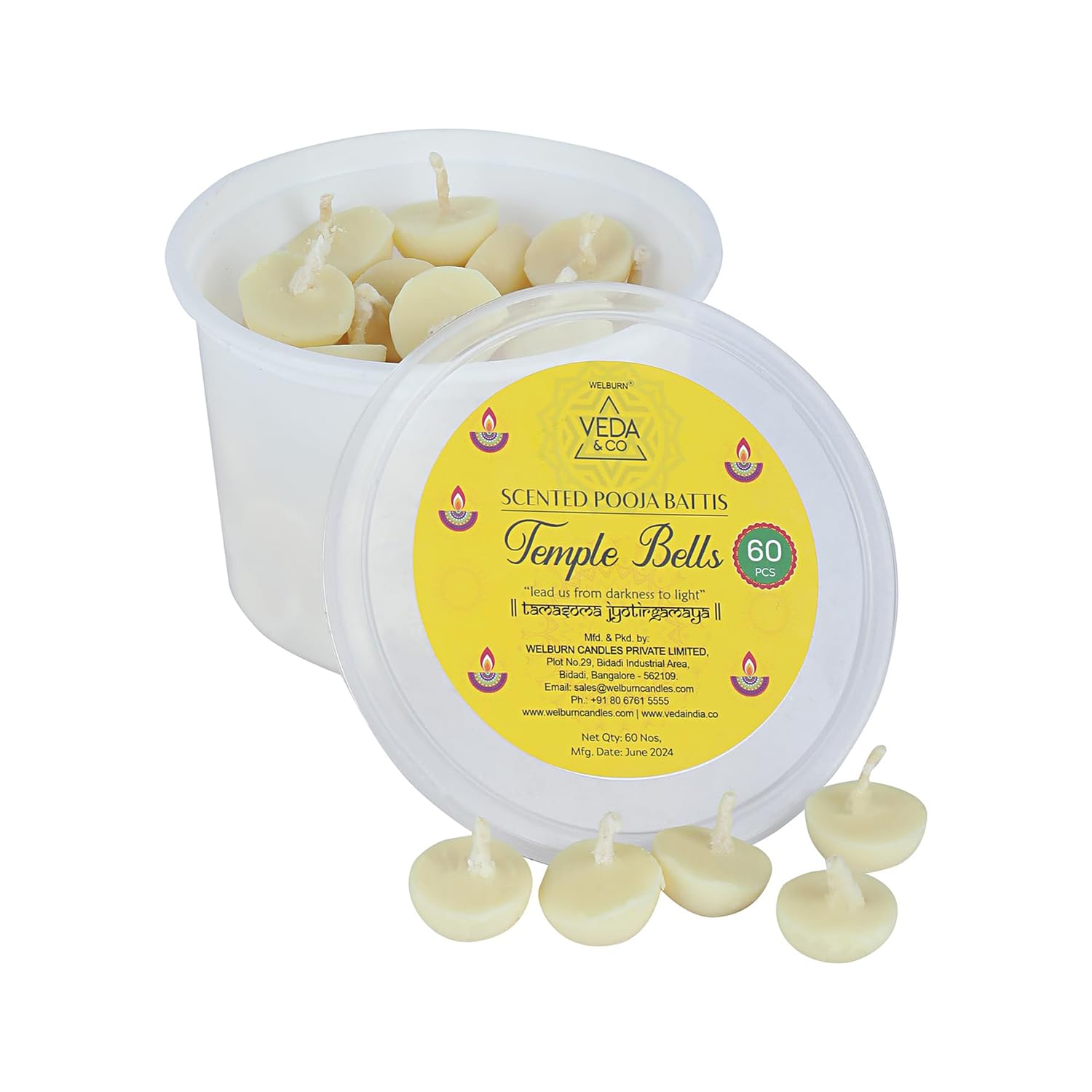 Temple bells ghee batti for daily puja