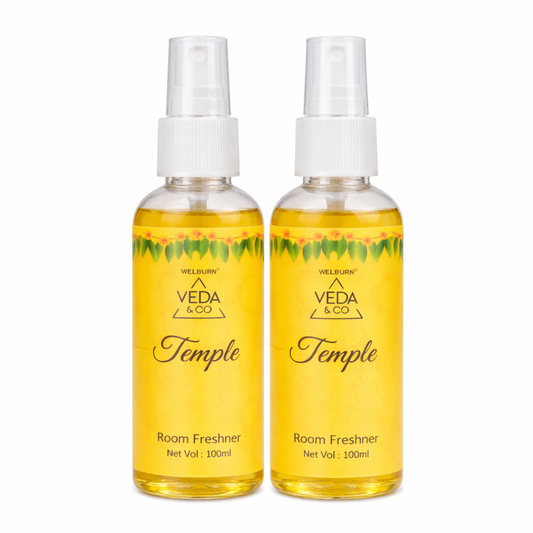 Temple fragrance puja spray 100ml pack of 2 front view