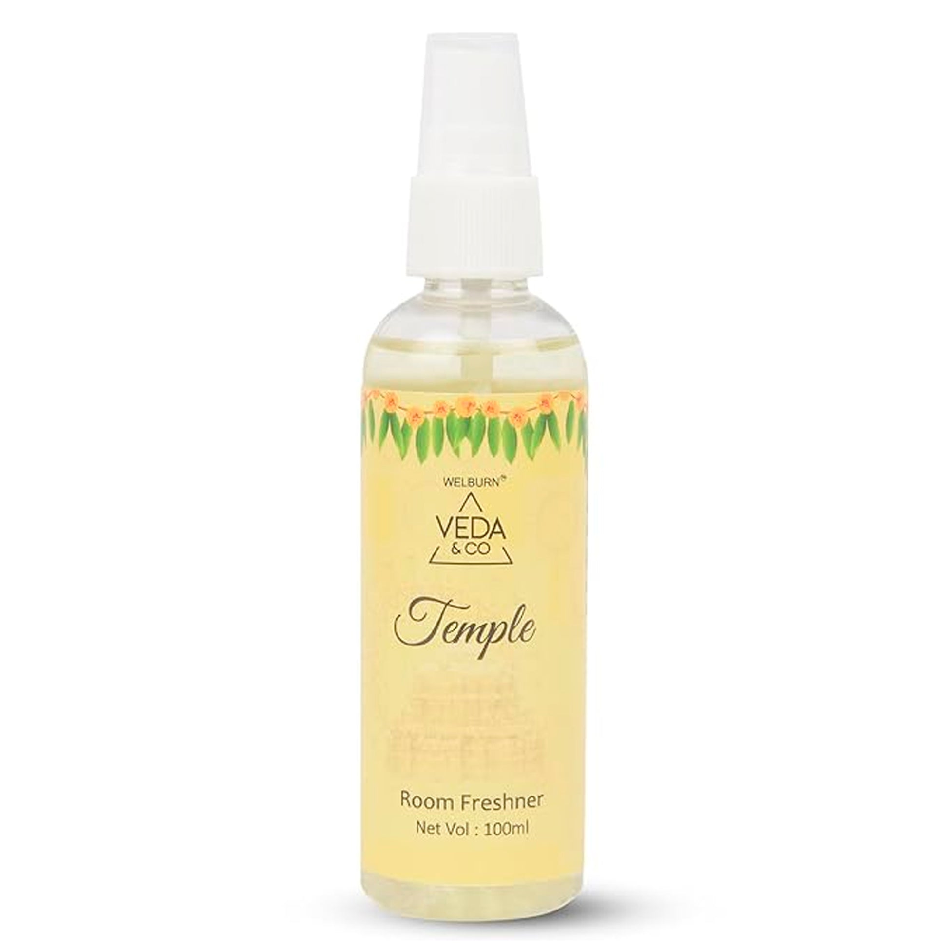 Temple fragrance puja spray bottle close-up 100ml lifestyle